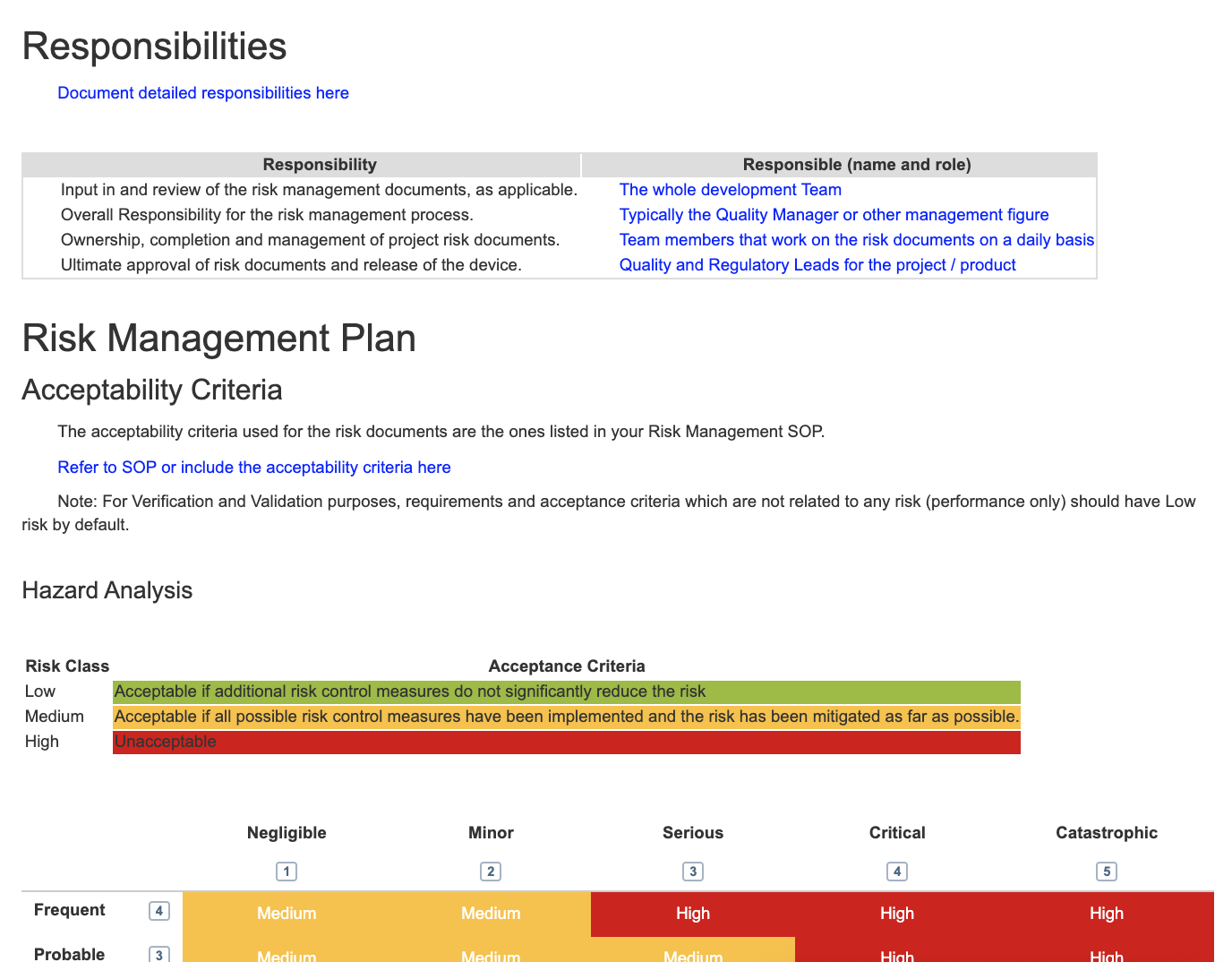 Risk Management Report Template from softcomply.com