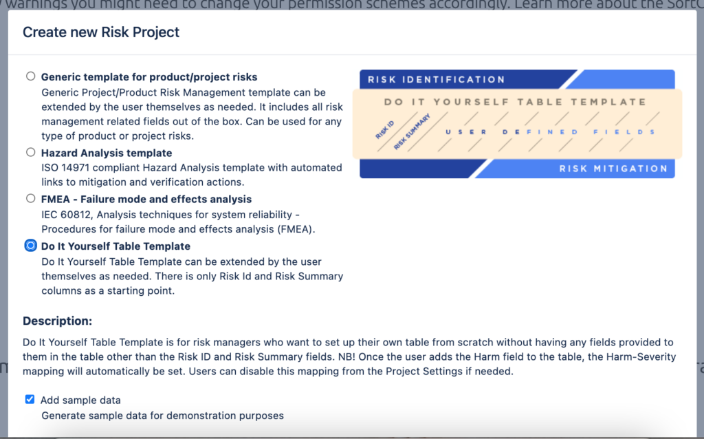 Risk Management Templates for Jira