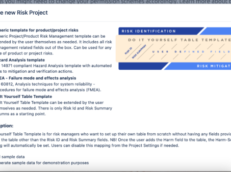 Risk Management Templates for Jira
